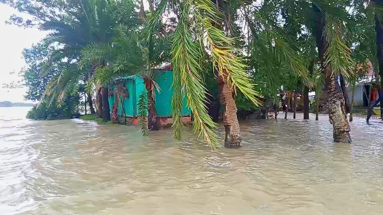 নোয়াখালীর নিম্নাঞ্চল প্লাবিত, ভাঙনের মুখে শতাধিক বাড়িঘর