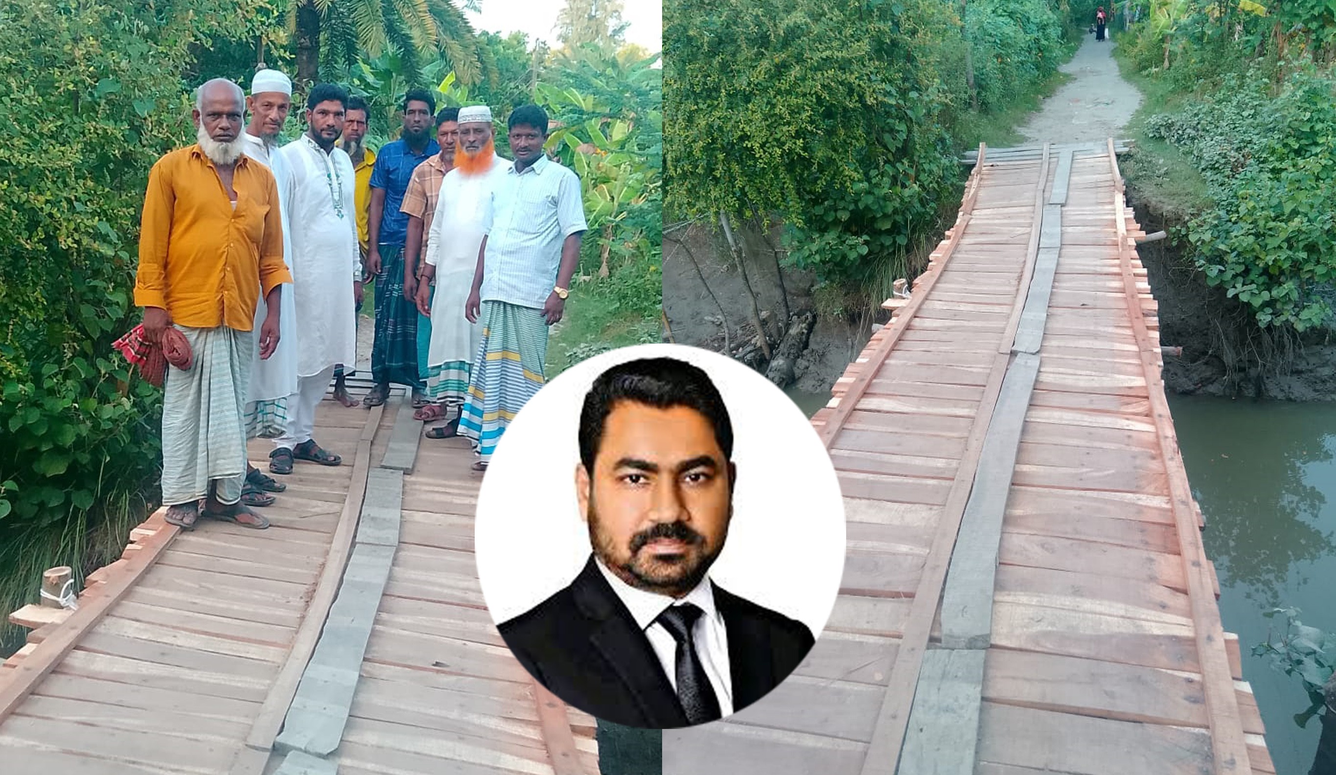 নিজ অর্থায়নে সেতু নির্মাণ করে প্রশংসায় ভাসছেন বিএনপি নেতা তানভীর