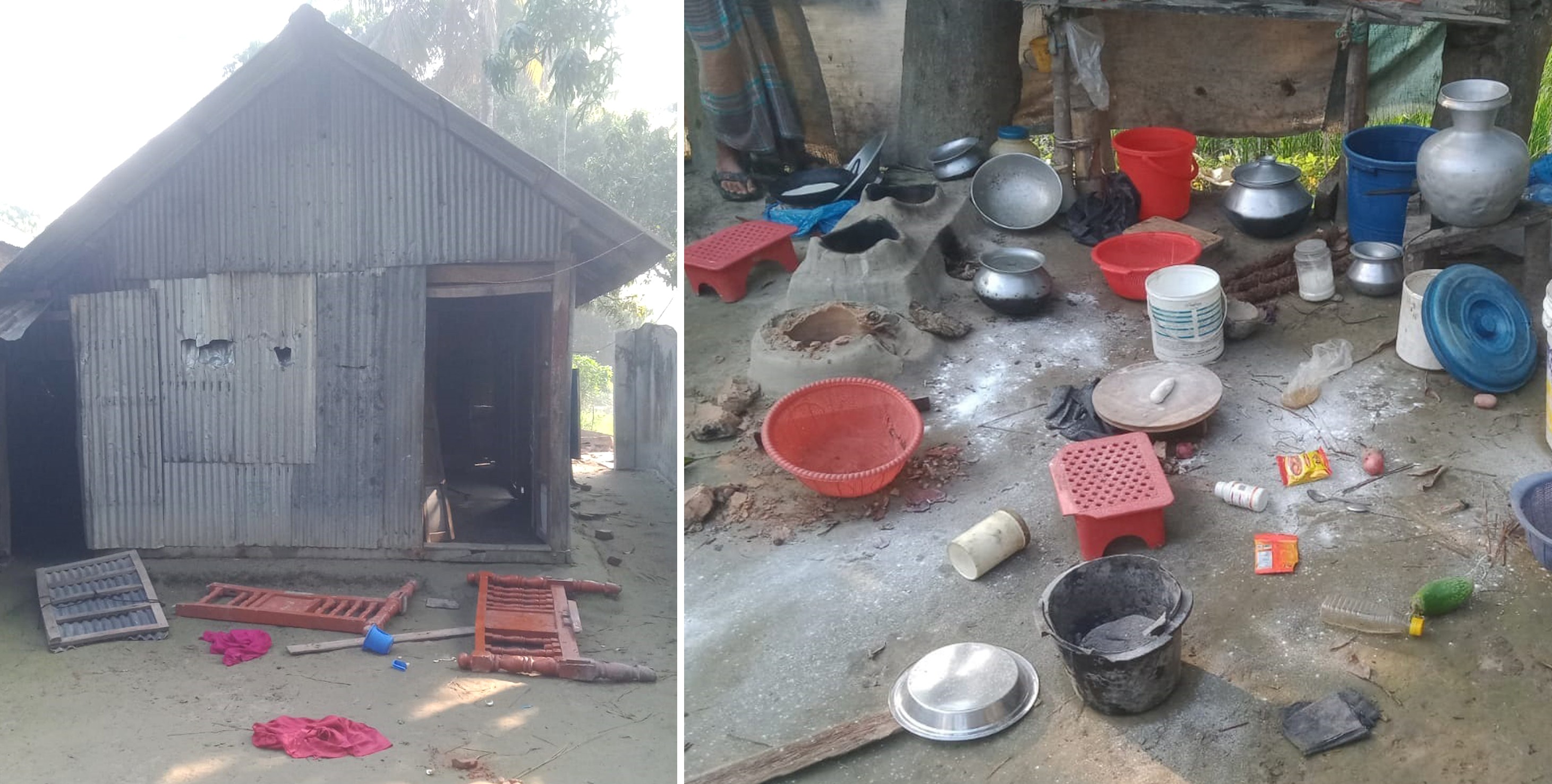 নোয়াখালীতে বসতবাড়িতে হামলা-ভাঙচুর-লুটপাট, জবাই করে হত্যার হুমকি